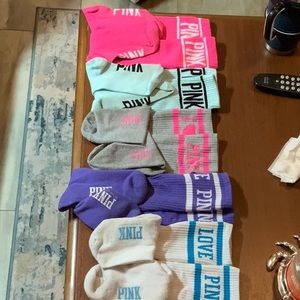 PINK Victoria’s Secret Knee High Socks all 5 pairs